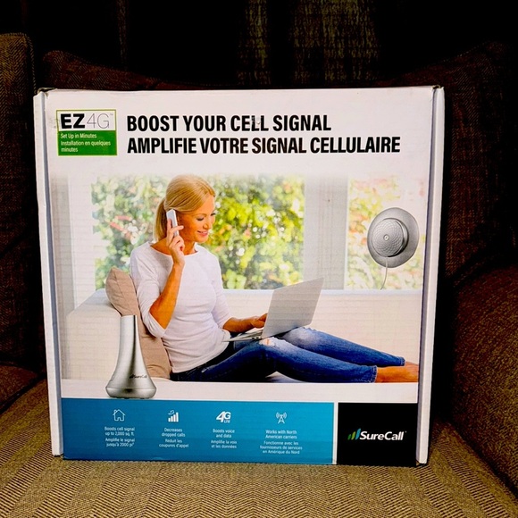NWT SureCall Silver EZ 4G Cell Phone Signal Booster Up To 2k Sq. ft. 4G LTE Data - Picture 1 of 16